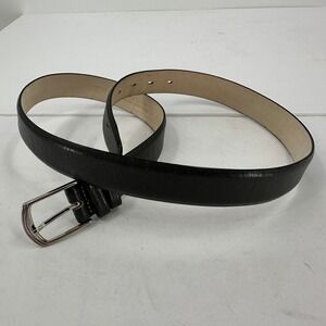 Tex Tan Black Glove Leather Cashmere Cowhide Lined Dress Belt‎ Mens Size 38